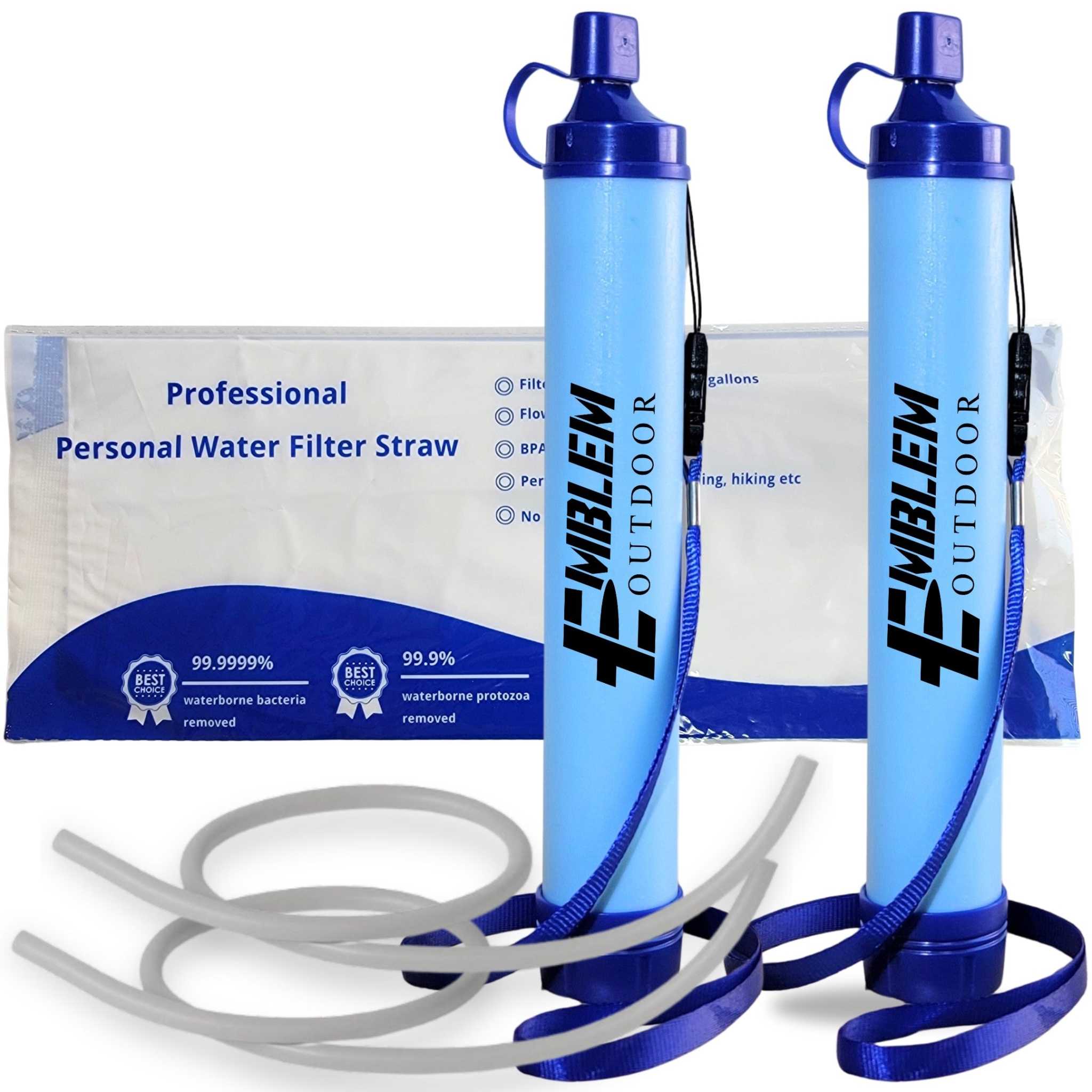 Personal Water FilterPersonal Water Filter StrawPersonal Water Filter for Hiking, Camping, Travel, and Emergency Preparedness by Emblem Outdoor
 
Removes Bacteria & Parasites: The Microfiltration Membrane RemEmergency Gear